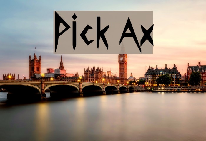 Pick Ax Font examples