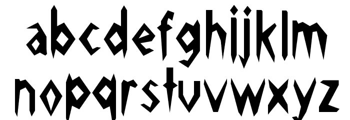 Pick Ax Font LOWERCASE