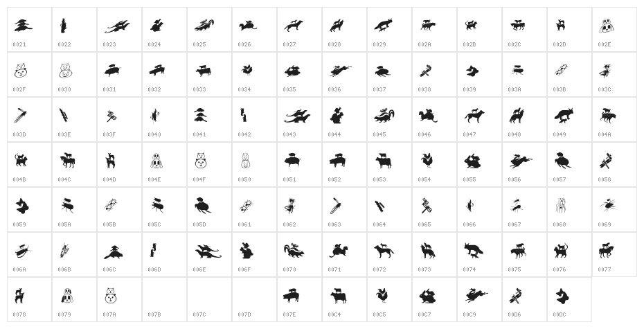 PickABack Character Map