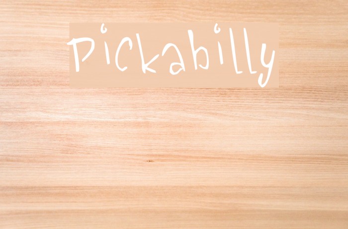 Pickabilly Font examples