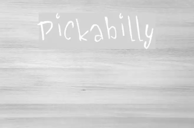 Pickabilly Font examples