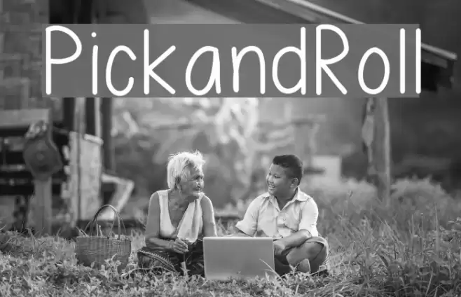 PickandRoll Font examples