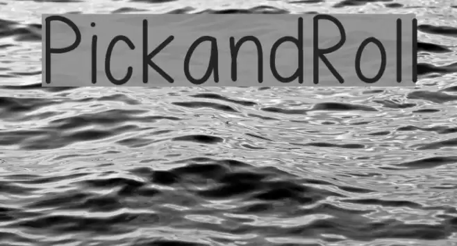 PickandRoll Font examples