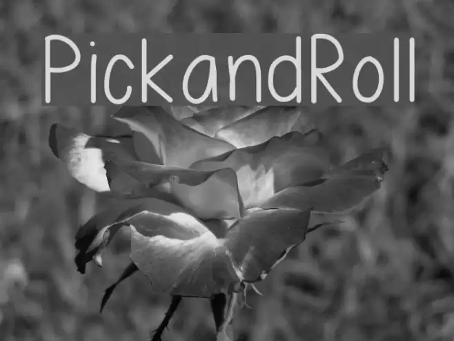PickandRoll Font examples