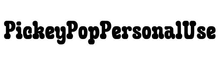 Pickey Pop Personal Use  Free Fonts Download