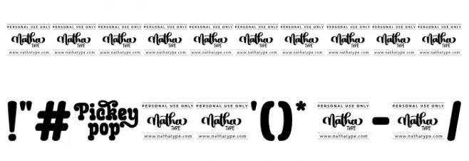 Pickey Pop Personal Use Font Alte caractere