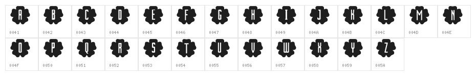 PickledPansies Character Map