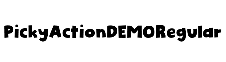 Picky Action DEMO Regular  Fuentes Gratis Descargar