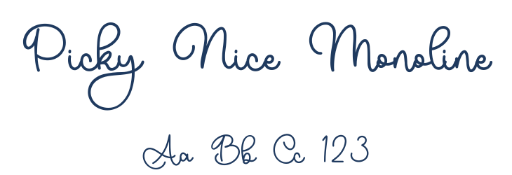 Picky Nice Monoline Font Preview