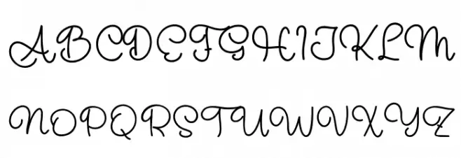 Picky Nice Monoline Schriftart Gro&szlig;