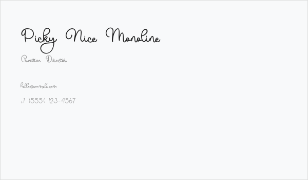 Picky Nice Monoline Business Card