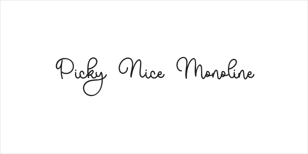 Picky Nice Monoline Logo