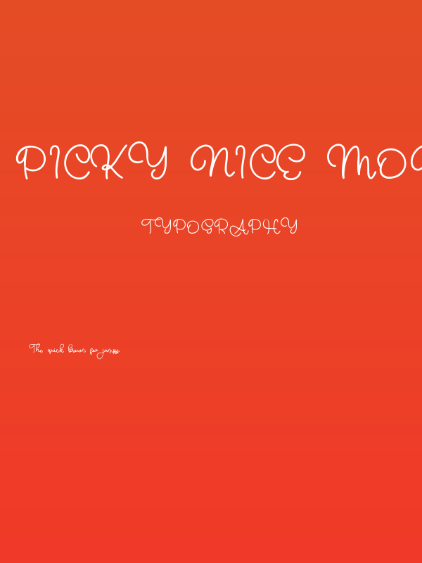 Picky Nice Monoline Poster
