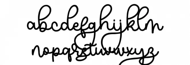 Picky Nice Monoline Schriftart Kleinbuchstaben
