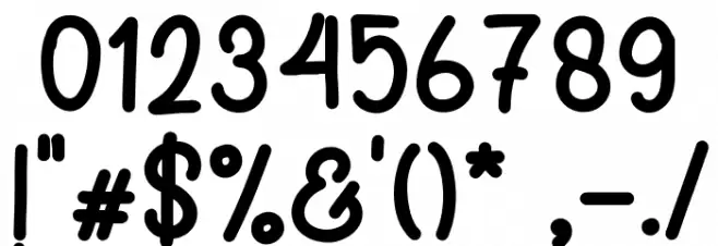 Picky Nice Regular Font OTHER CHARS