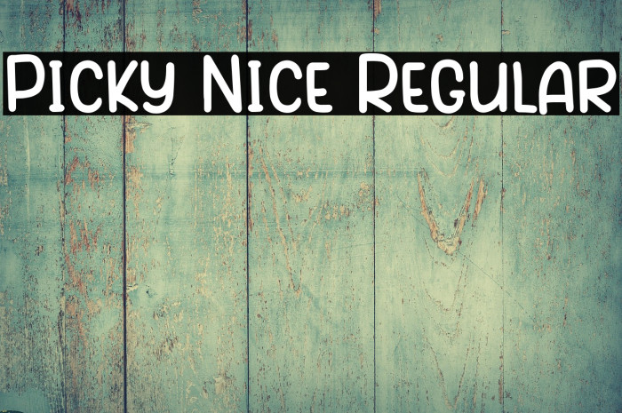 Picky Nice Regular Caratteri examples