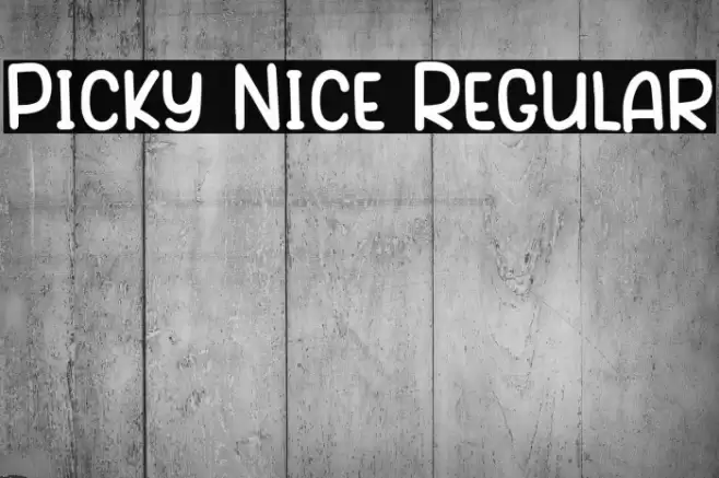 Picky Nice Regular Font examples