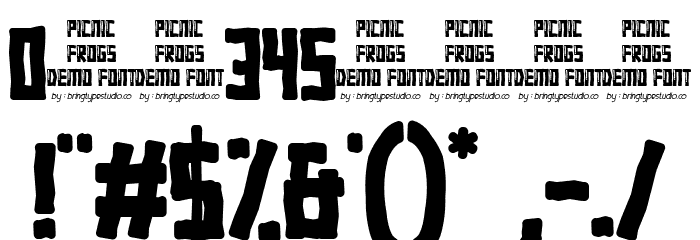 Picnic Frogs Font OTHER CHARS
