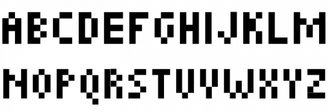 Picopixel Schriftart Groß