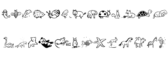 Pict-Animos Font LOWERCASE