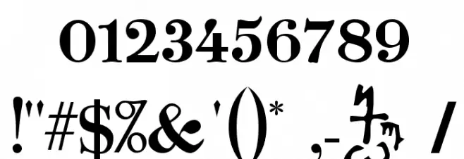 PictishThebian Font OTHER CHARS