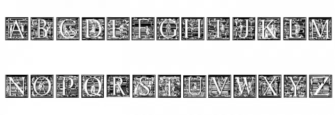 Picto Glyphs Caratteri MAIUSCOLE