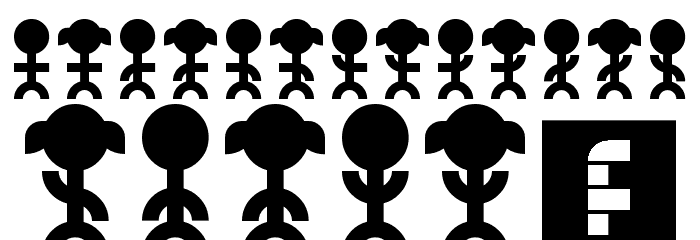 PictoPeeps Regular Font LOWERCASE