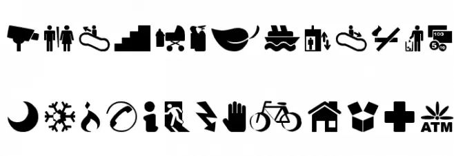 Pictogramz Шрифта ВЕРХНИЙ