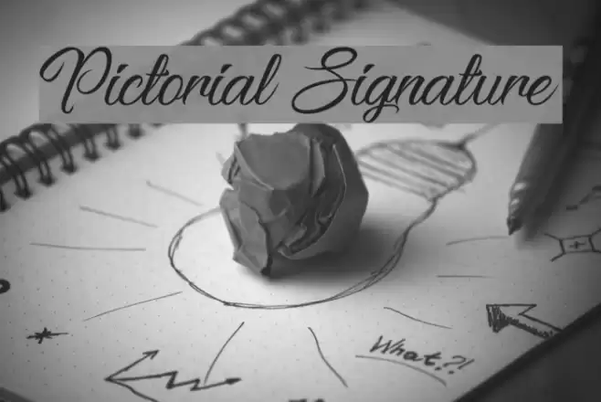 Pictorial Signature Font examples