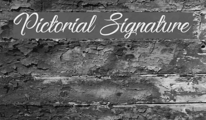 Pictorial Signature Font examples