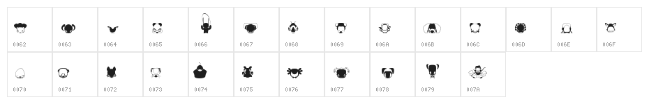 Pictoserie 3 Character Map