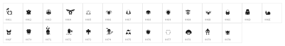 Pictoserie 4 Character Map