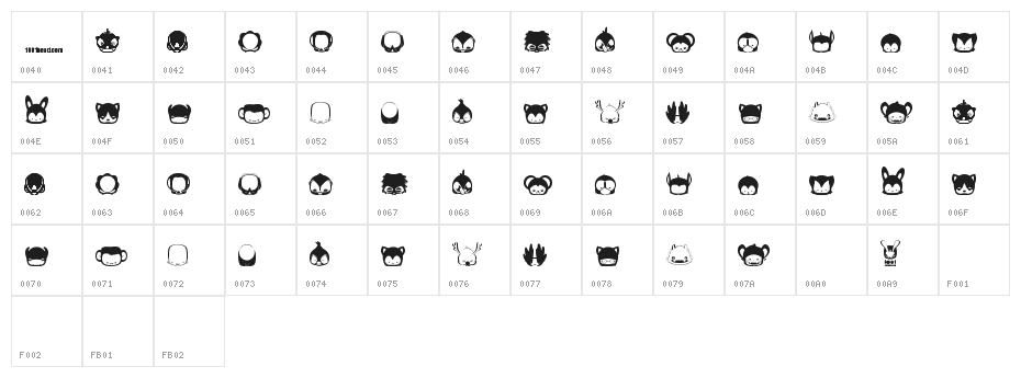 Pictoserie7 Character Map