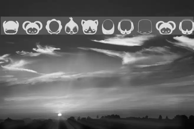 Pictoserie7 Font examples