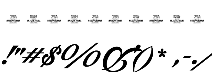 Picturama Alternate PERSONAL Regular Font OTHER CHARS