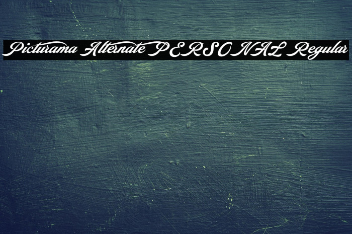 Picturama Alternate PERSONAL Regular Example 2