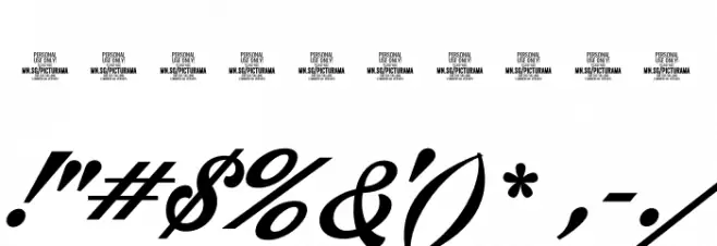 Picturama Founder PERSONAL Regular Font OTHER CHARS