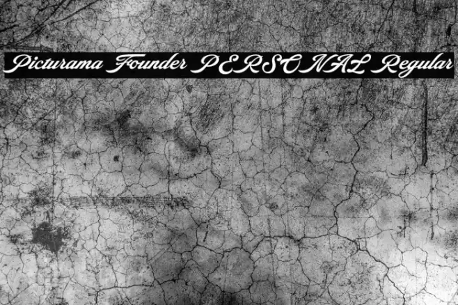 Picturama Founder PERSONAL Regular Font examples