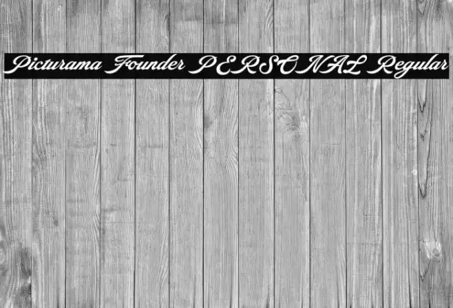 Picturama Founder PERSONAL Regular Font examples