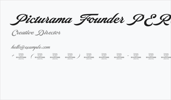 Picturama Founder PERSONAL Regular Business Card