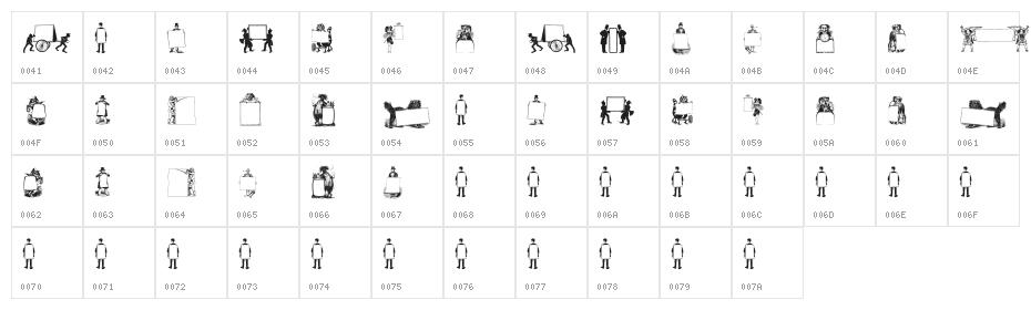 Picture Squares Character Map