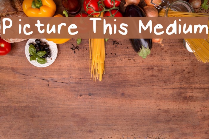 Picture This Medium Font examples