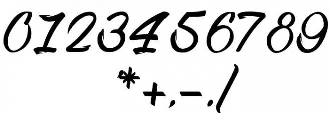 Picture of the Romantic Font OTHER CHARS