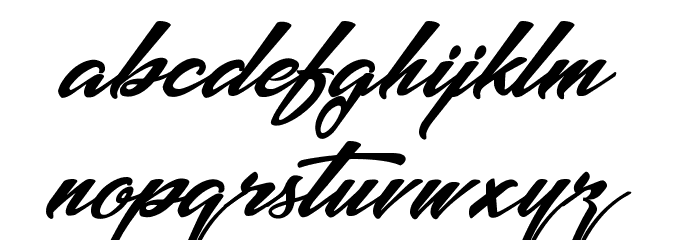 Picture of the Romantic Font LOWERCASE