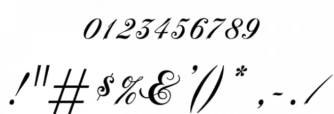 PicturesqueScript Font OTHER CHARS