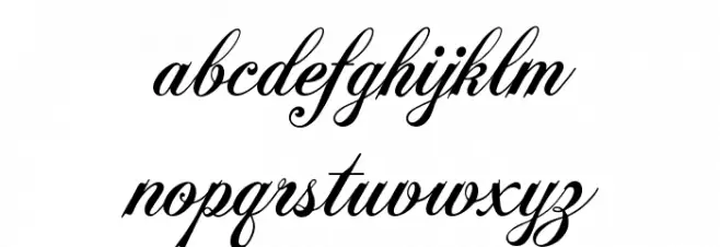 PicturesqueScript Font LOWERCASE