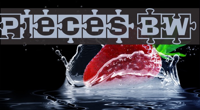 Pieces BW Font examples