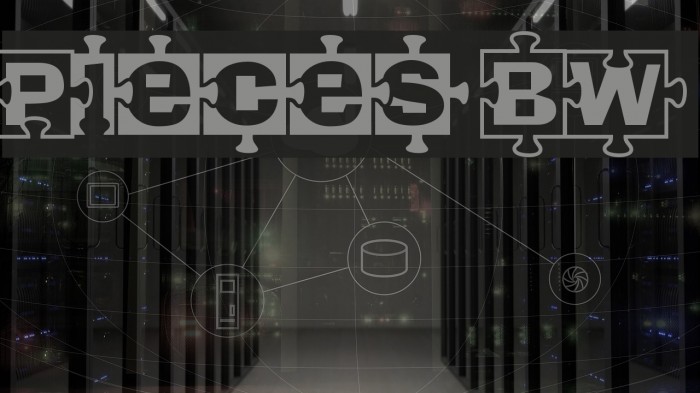 Pieces BW Font examples