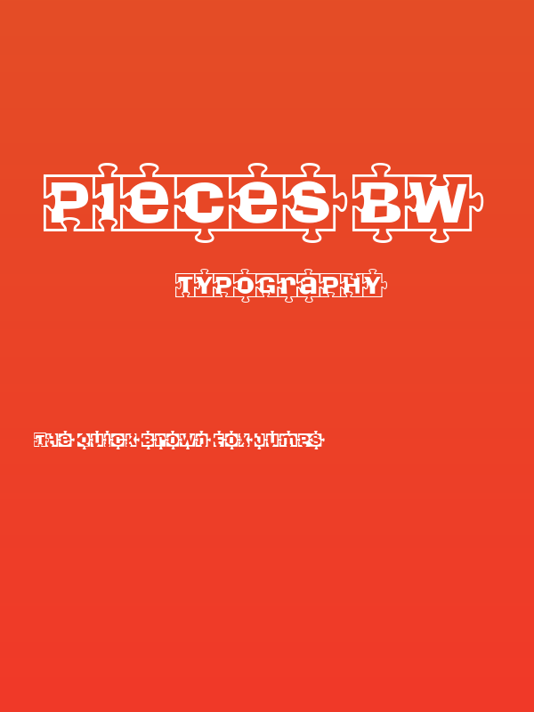 Pieces BW Poster