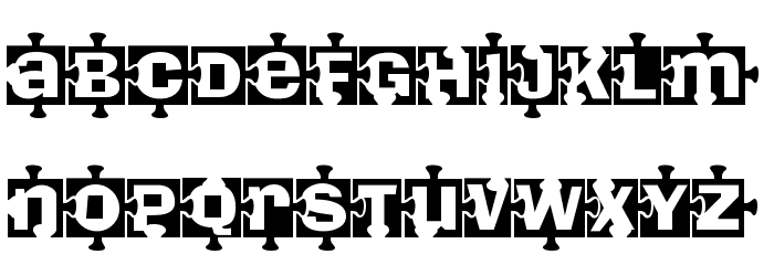 Pieces BW Font LOWERCASE